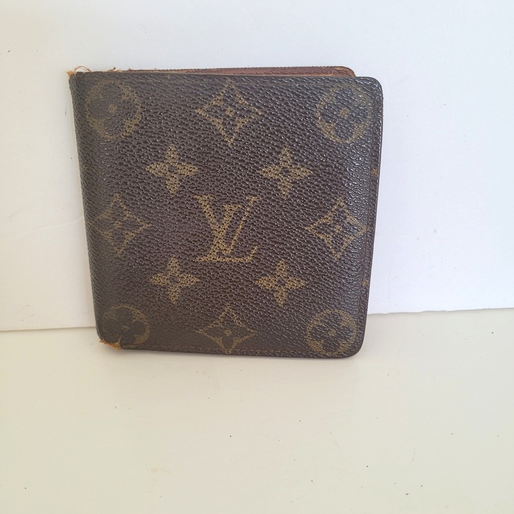 Louis Vuitton Monogram Canvas Bifold Wallet Vintage Brown CA0952 Made in Spain
